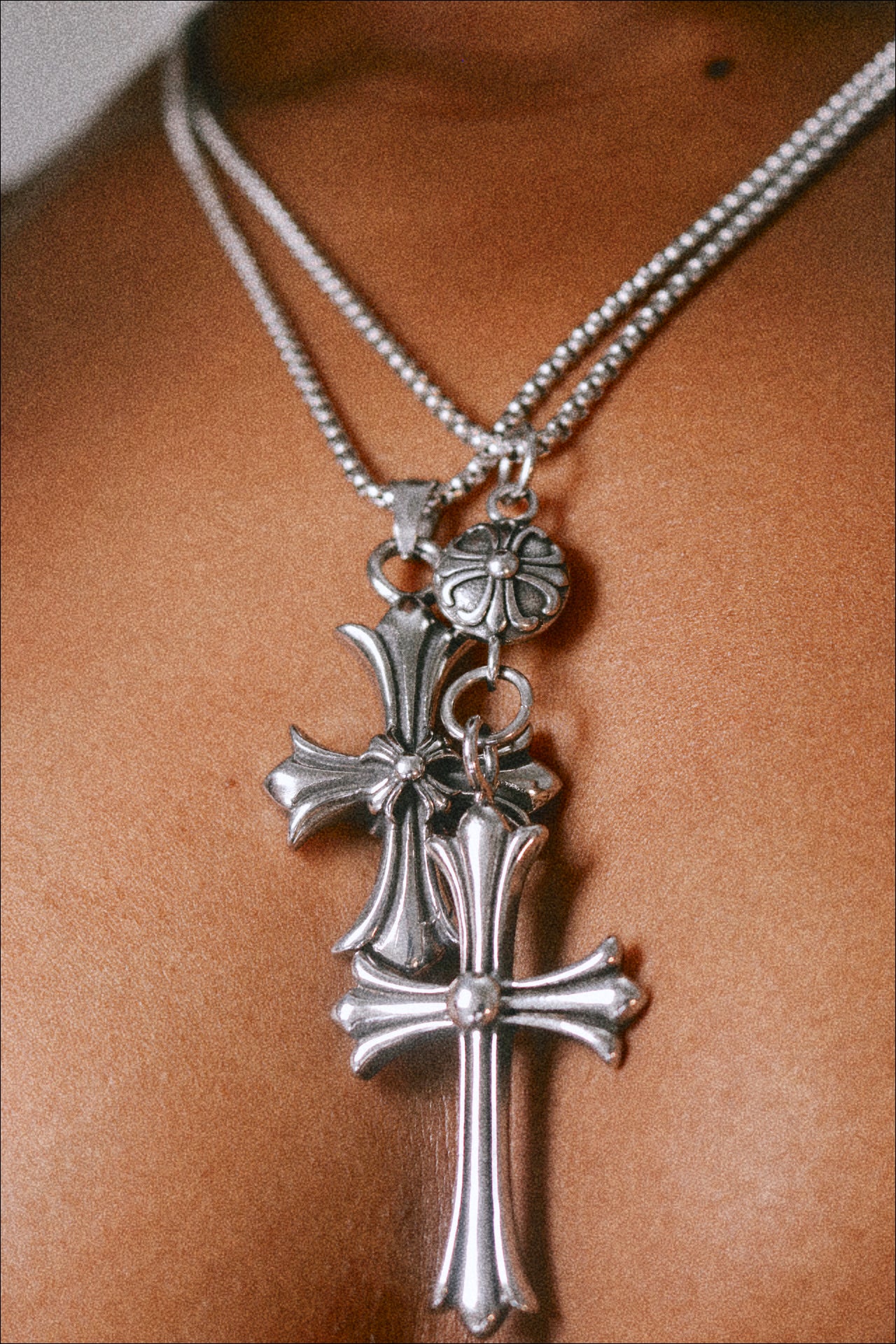 Lotus Cross Necklace