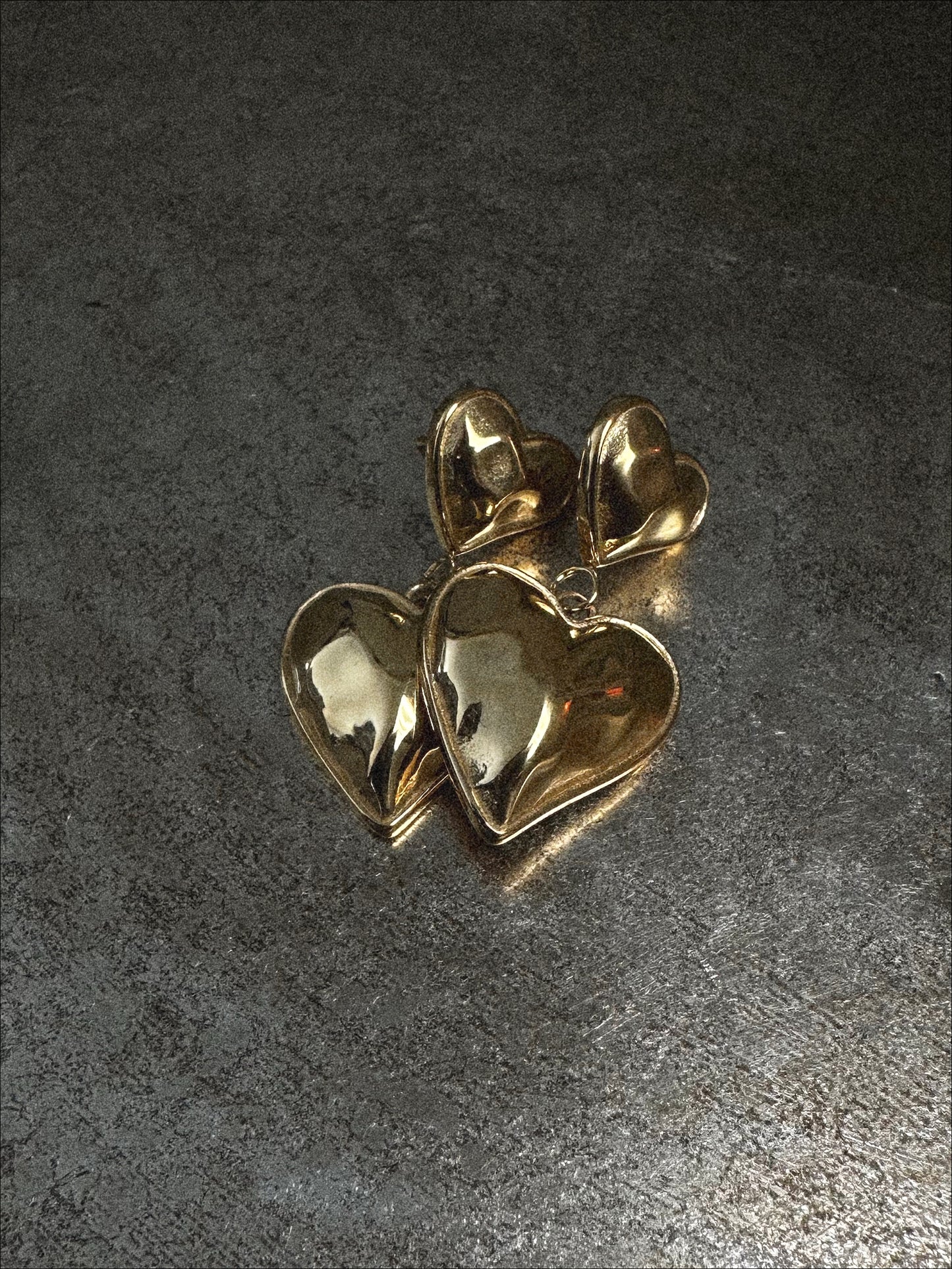 Hammered Heart Earrings