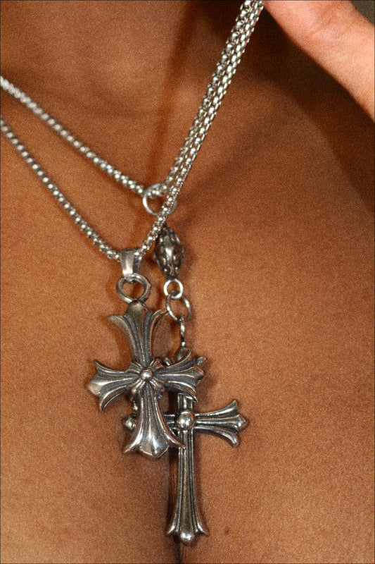 Lotus Cross Necklace