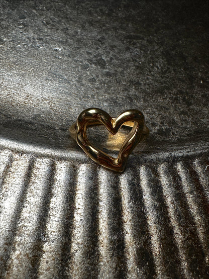 Hammered Heart Ring