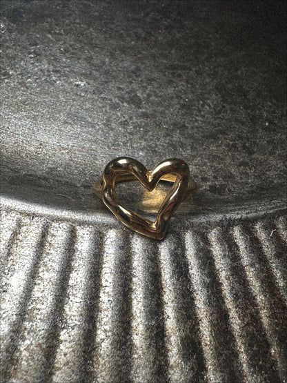 Hammered Heart Ring